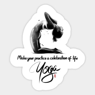 Yoga: Celebrate Life Sticker